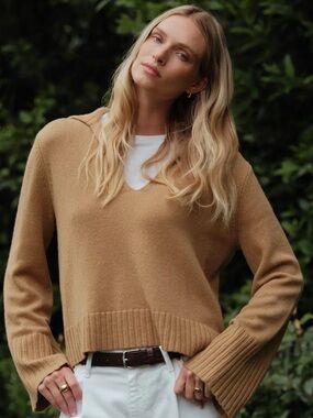 Jenni Kayne Frances Polo Cashmere Sweater NWT